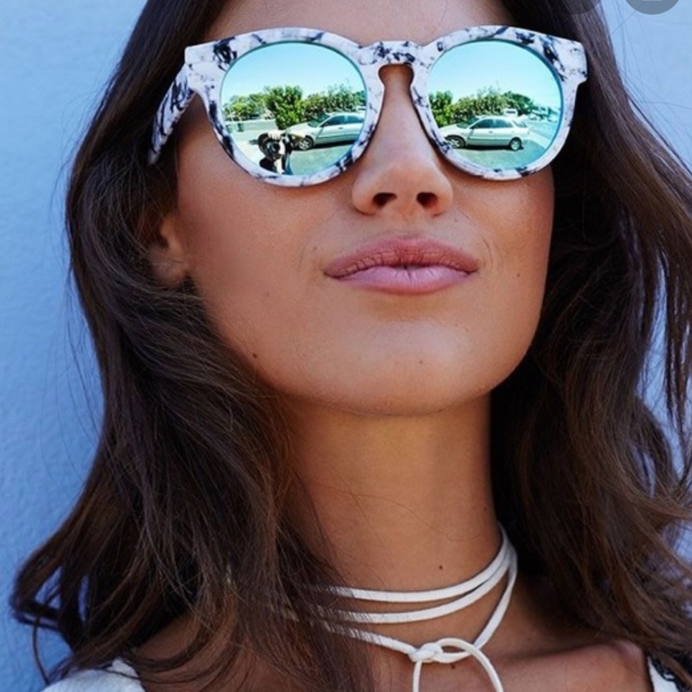 QUAY Marble Reflective Sunglasses